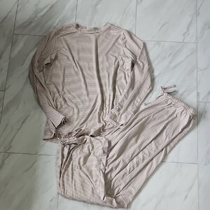 Striped Long Sleeve Pajama Set